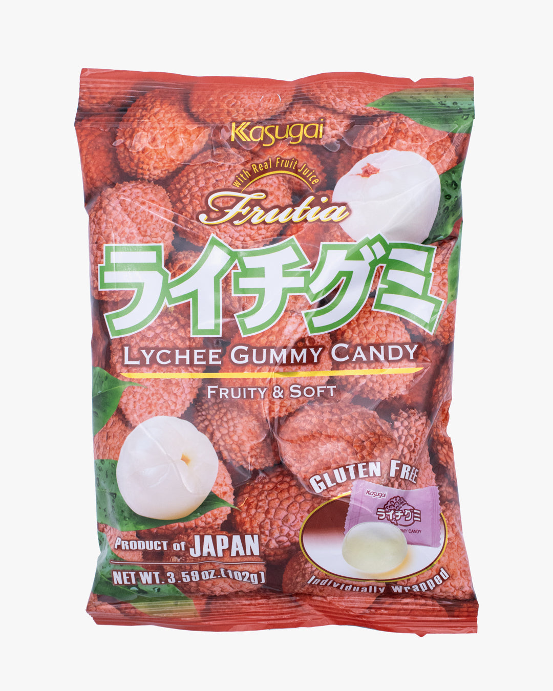 Kasugai, Gummy Candy, Lychee, 3.59 oz