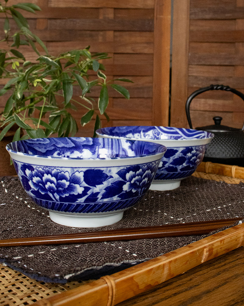 Bowl, Ichiyama, Set of 2 with Chopsticks, Koi