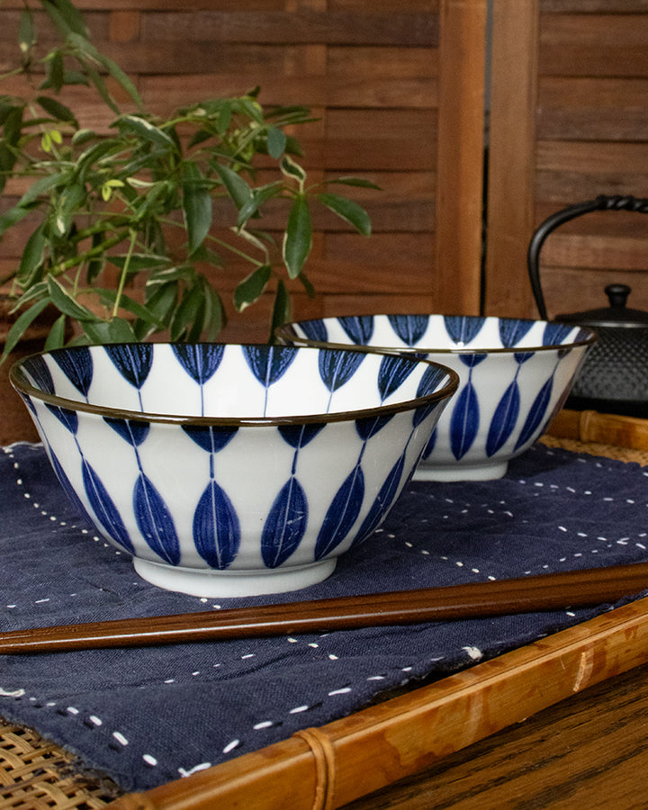 Bowl, Ichiyama, Set of 2 with Chopsticks, Sunflower
