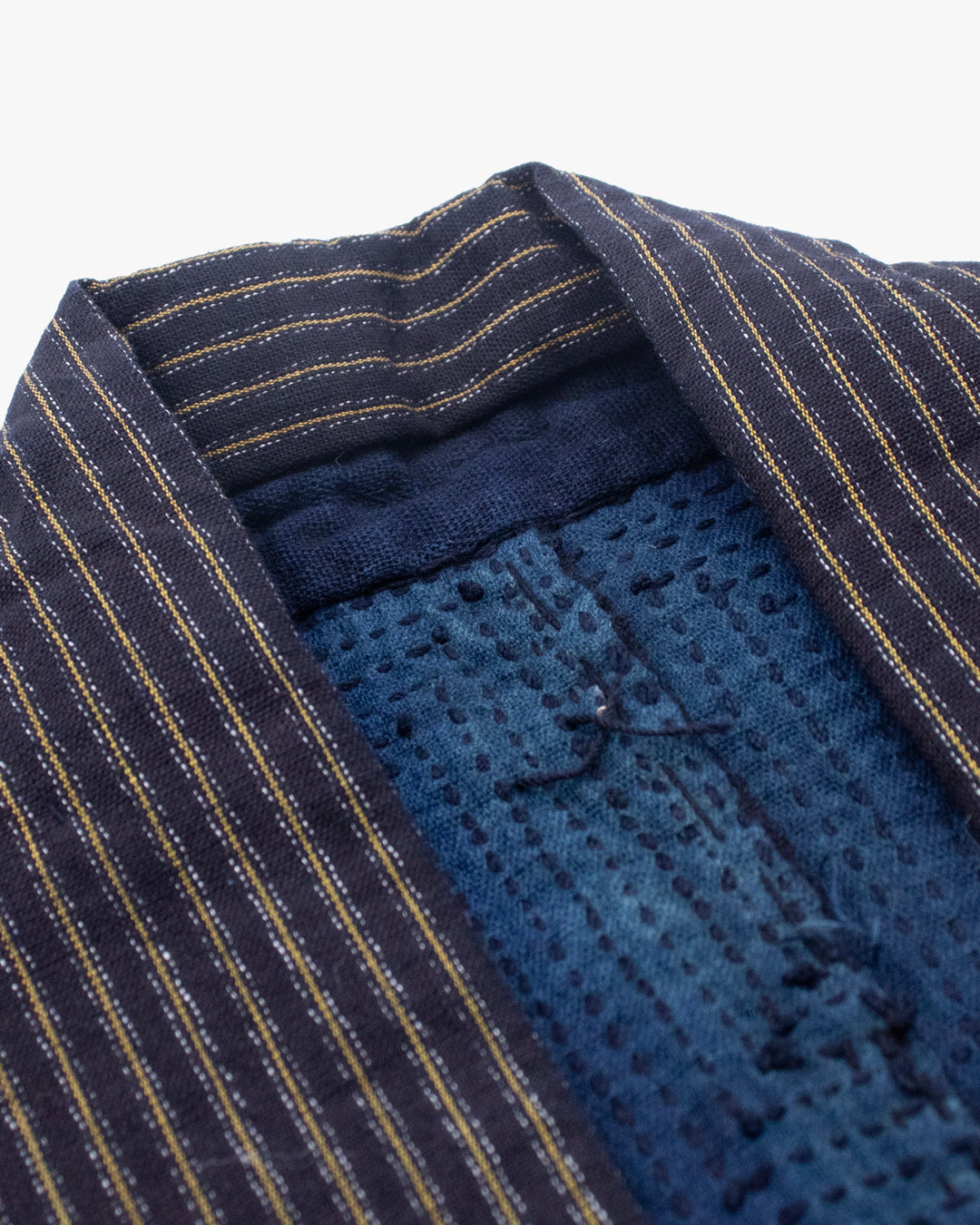 Vintage Noragi Jacket, Reversible, Fully Sashiko-Stitched, Indigo