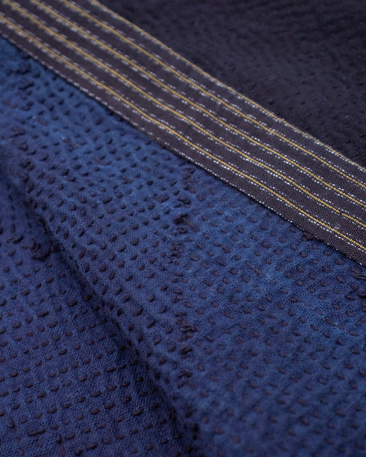 Vintage Noragi Jacket, Reversible, Fully Sashiko-Stitched, Indigo