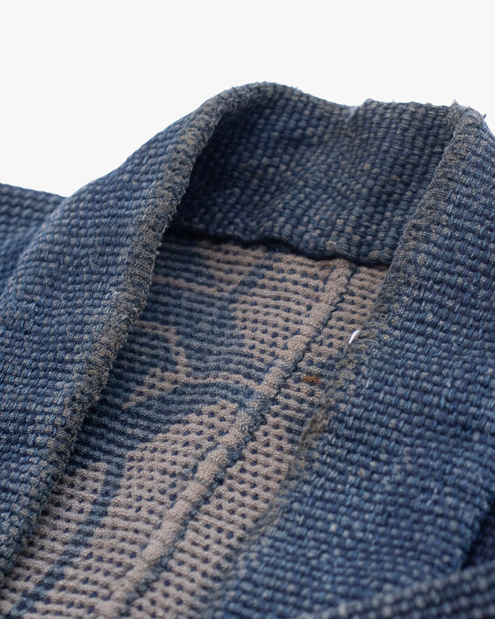 Vintage Hikeshi Robe, Fully Sashiko-Stitched, Indigo