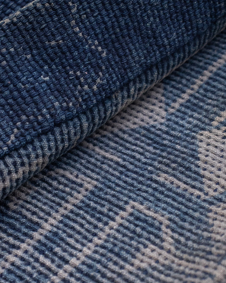Vintage Hikeshi Robe, Fully Sashiko-Stitched, Indigo
