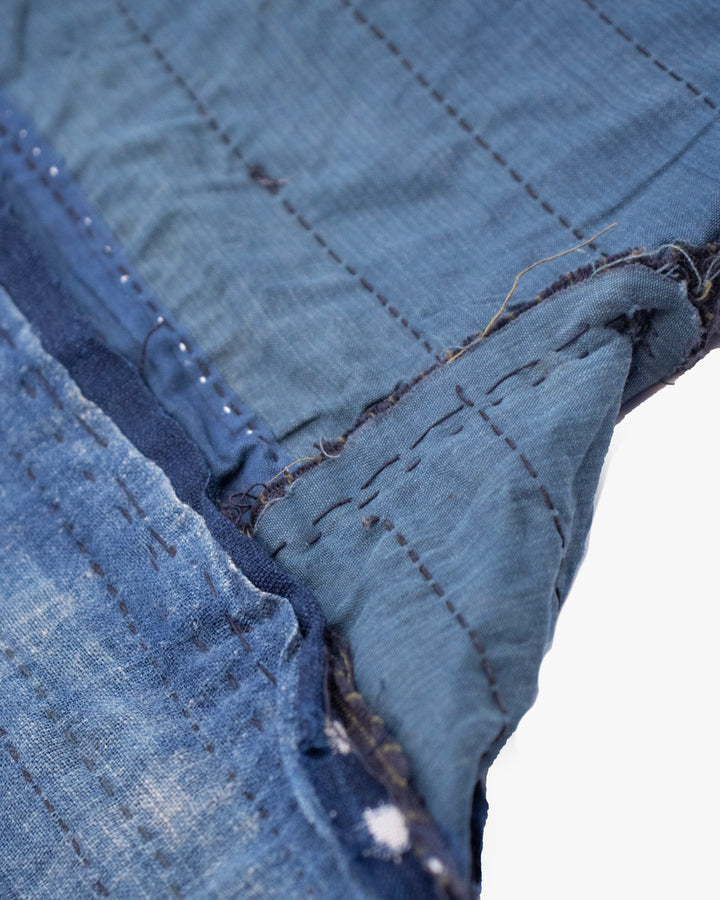 Vintage Noragi Jacket, Reversible, Boro Patched and Sashiko Stitched