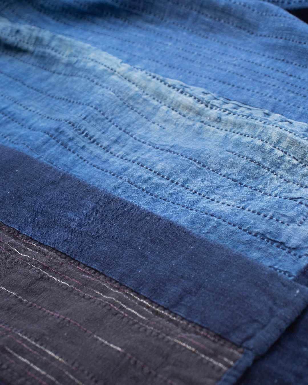 Vintage Noragi Jacket, Reversible, Boro Patched and Sashiko Stitched