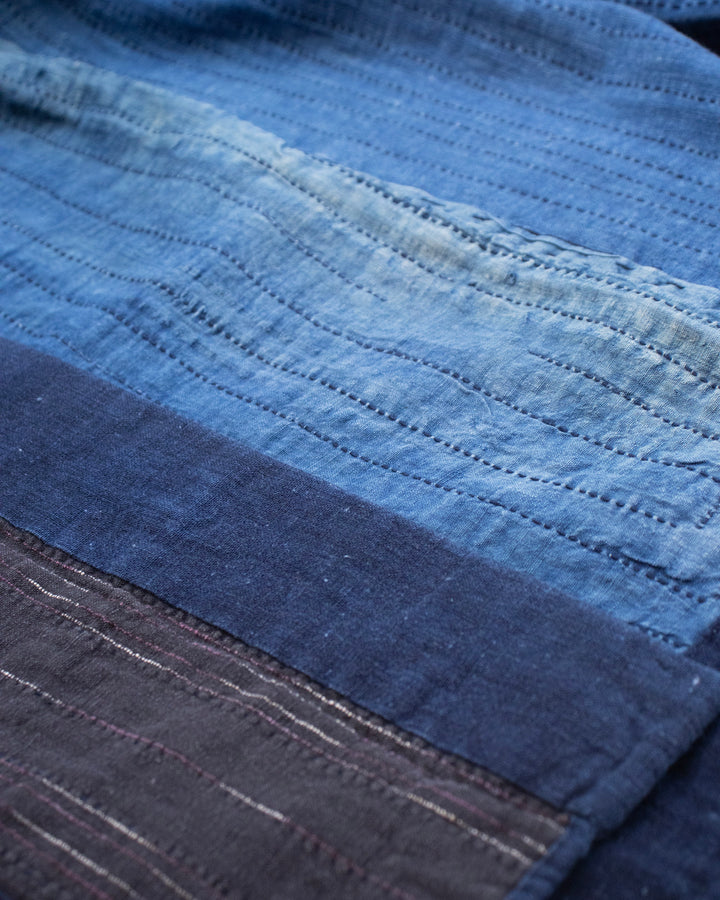 Vintage Noragi Jacket, Reversible, Boro Patched and Sashiko Stitched