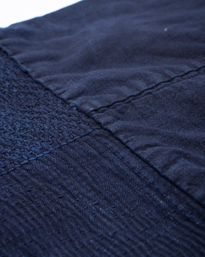Vintage Noragi Jacket, Partially Sashiko-Stitched, Indigo