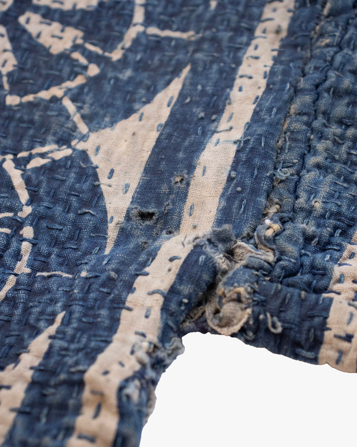 Vintage Hikeshi Robe with Gloves, Fully Sashiko-Stitched, Ichi