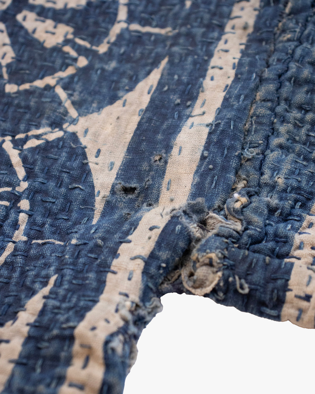 Vintage Hikeshi Robe with Gloves, Fully Sashiko-Stitched, Ichi