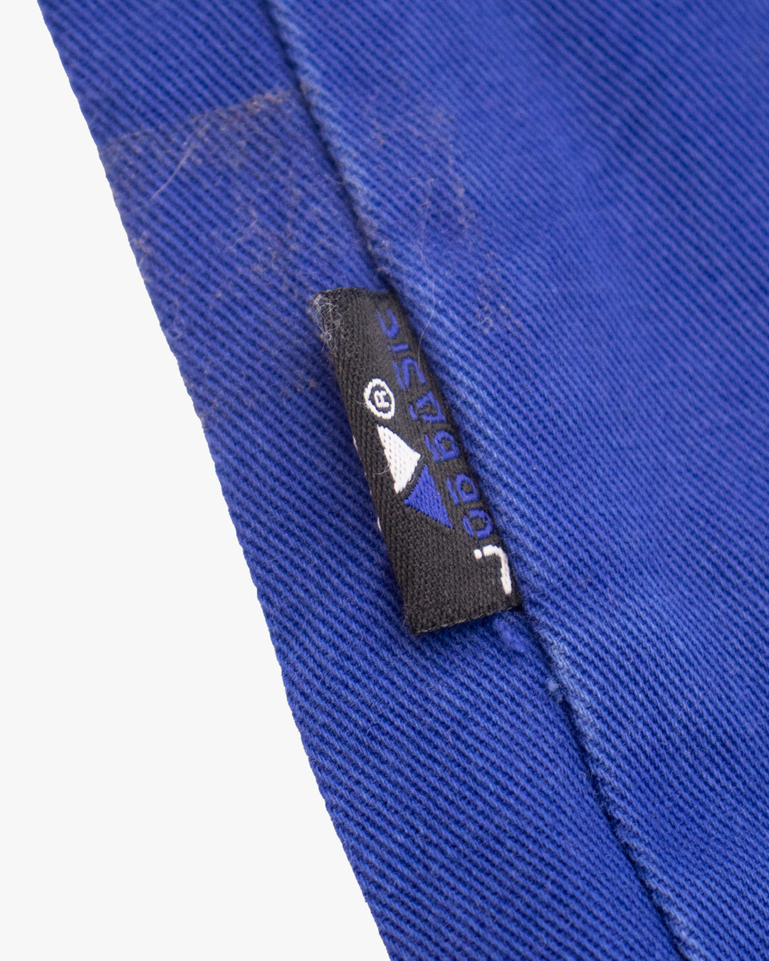 Kiriko Custom, One of a Kind Patched French Workman Jacket, Blue Patched Apron Fabric - 8