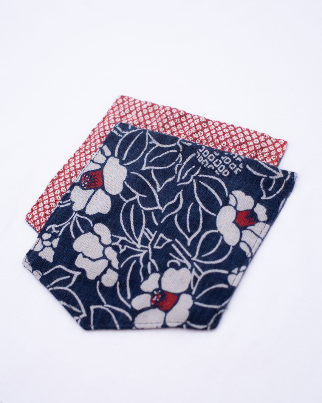 Kiriko Original Tee, 8 oz. US Made, Double Pocket Tee, White, Tsubaki and Red Shibori Style