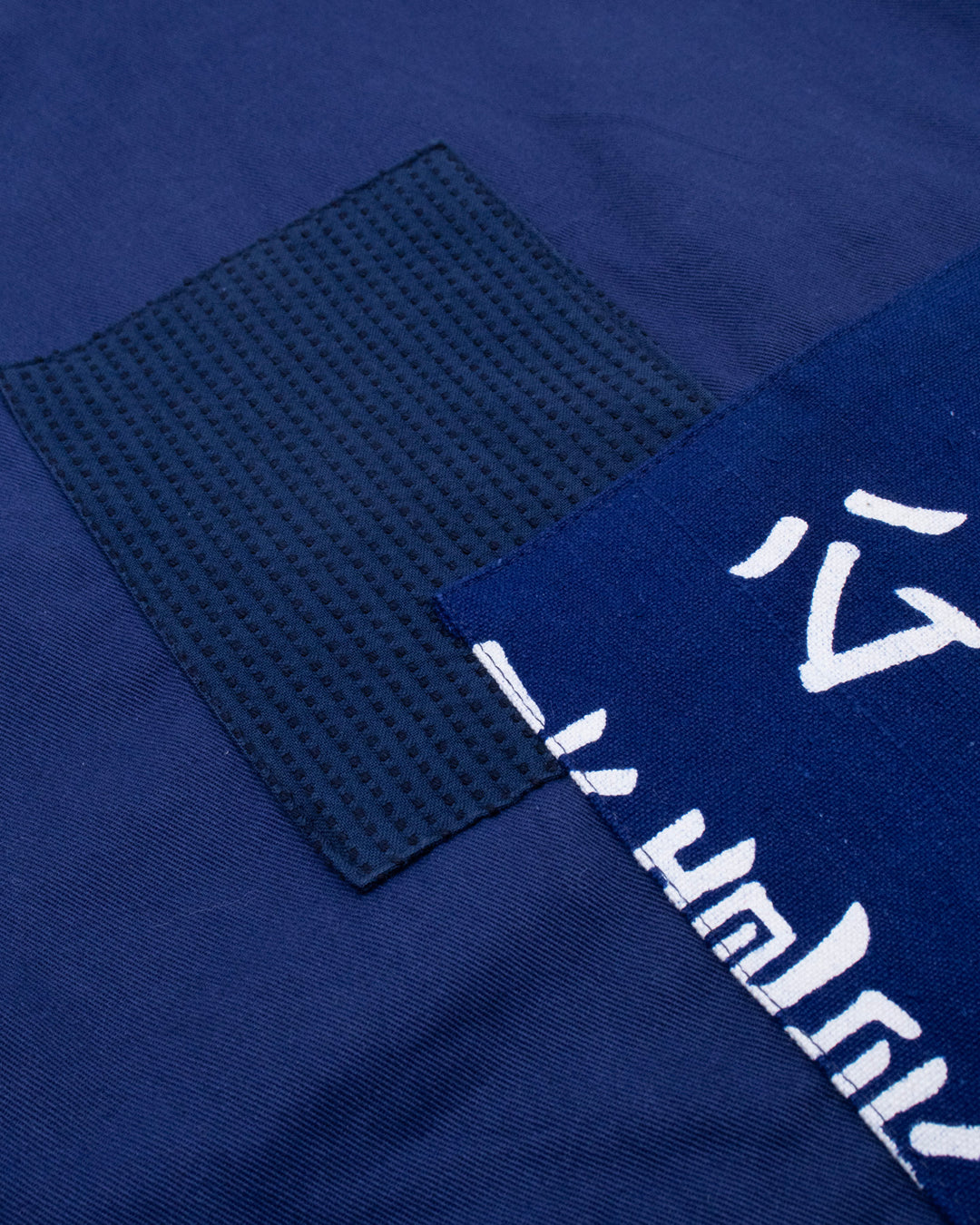 Kiriko Custom, One of a Kind Patched French Workman Jacket, Blue Patched Apron Fabric - 13