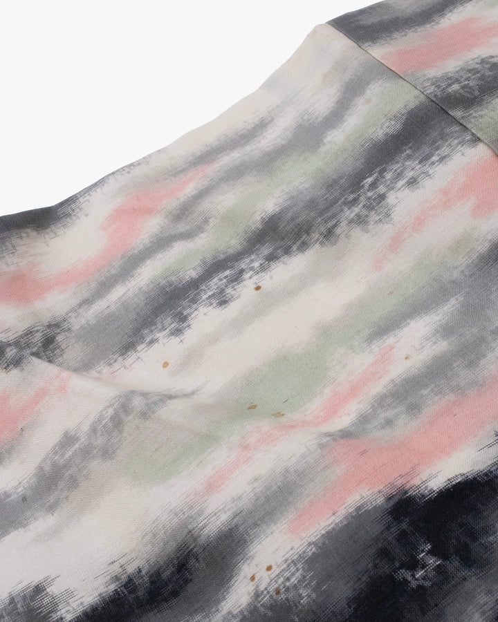 Vintage Haori Jacket, Meisen Unmu, Cream Pink Grey and Sage
