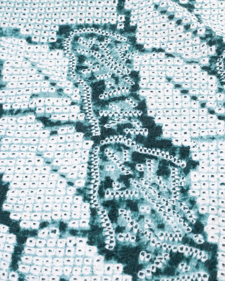 Vintage Haori Jacket, Full Shibori, Forest, Teal