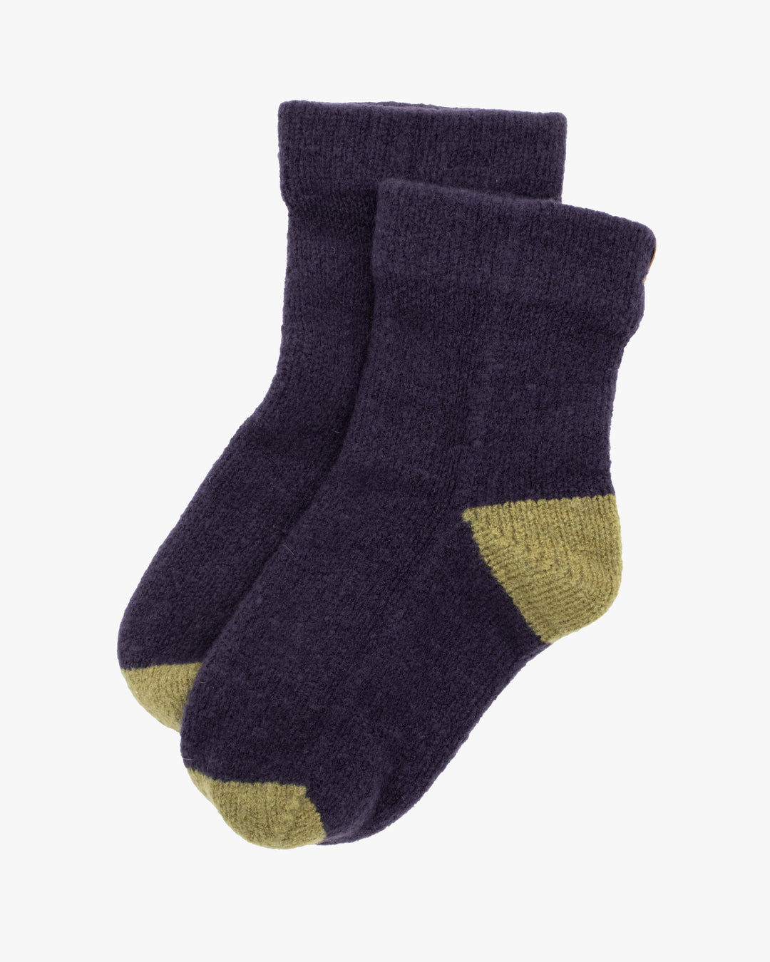 Room Socks, Bisque, Tehtava, Navy with Green Accents