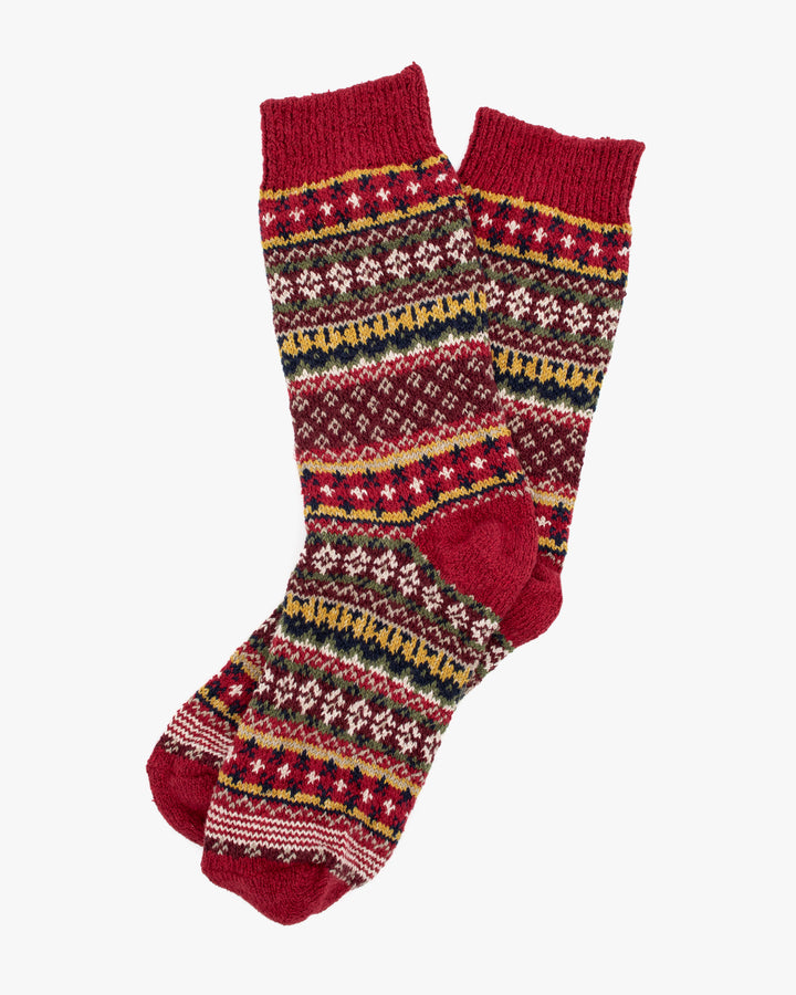 American Trench, Crew Socks, Cotton Fair Isle