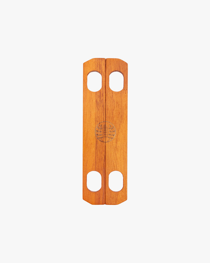 Kiriko Original Furoshiki Wooden Clasp, Tan Finish, Oak Wood
