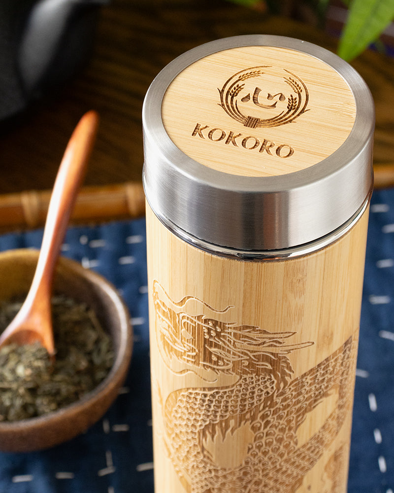 Kokoro Original Bamboo Bottle and Tea Infuser, Dragon