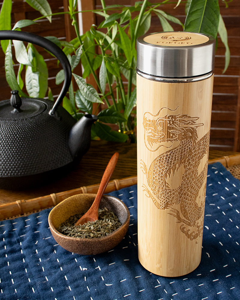 Kokoro Original Bamboo Bottle and Tea Infuser, Dragon