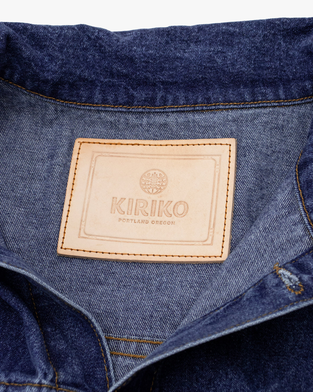 Kiriko Original Type II Denim Trucker Jacket, Trimmed with Patched Multi Fabric, Bleached Denim