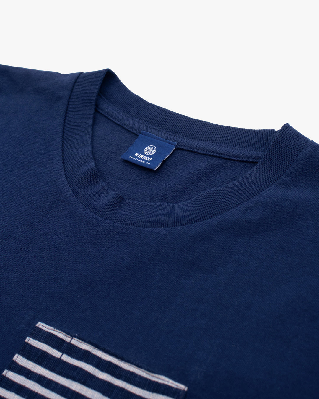 Kiriko Original Tee, 8 oz. US Made, Patched Pocket Tee, Navy
