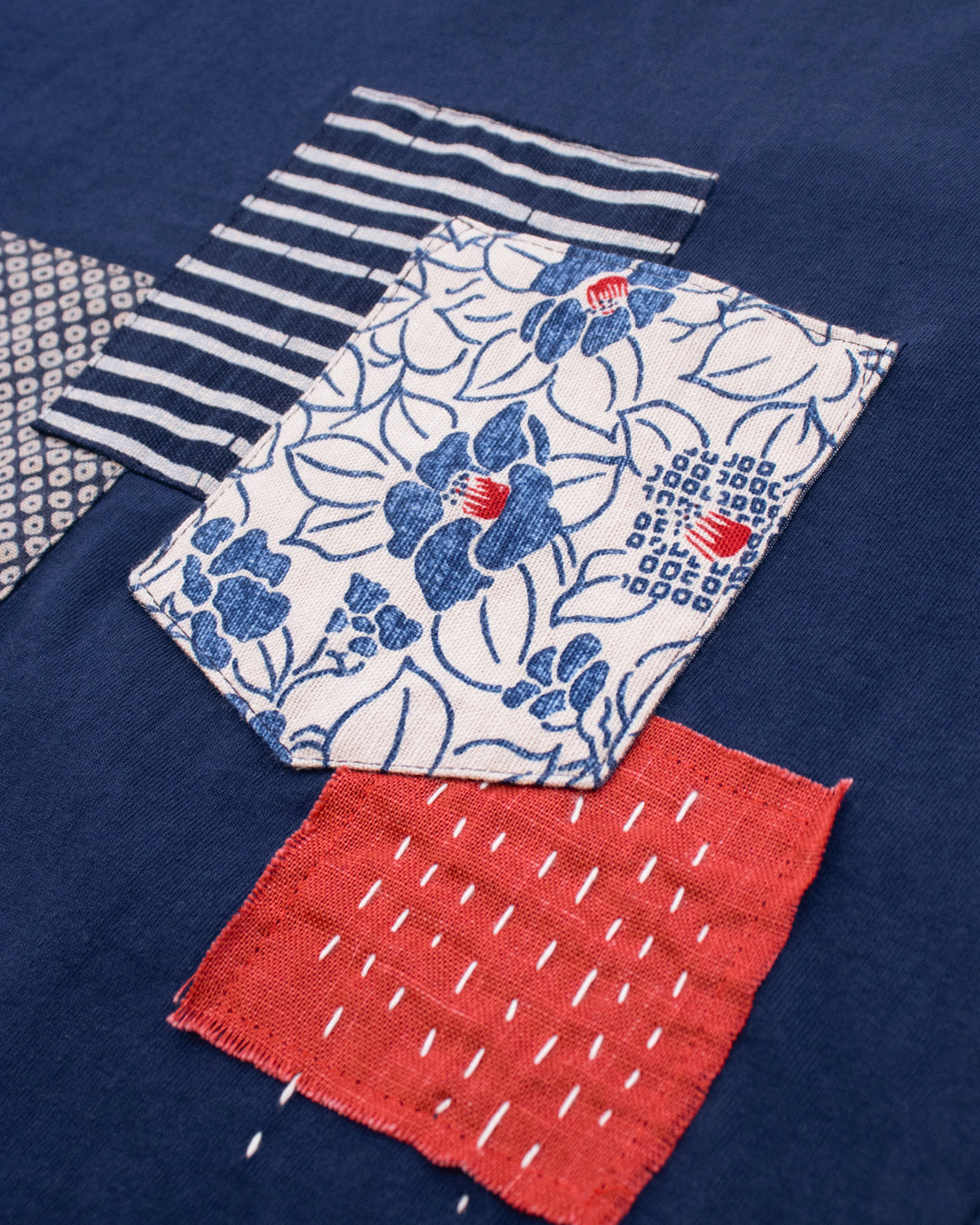 Kiriko Original Tee, 8 oz. US Made, Patched Pocket Tee, Navy
