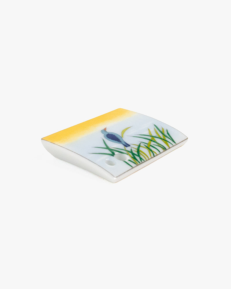 Shoyeido Incense Holder, Porcelain Tile, Kingfisher