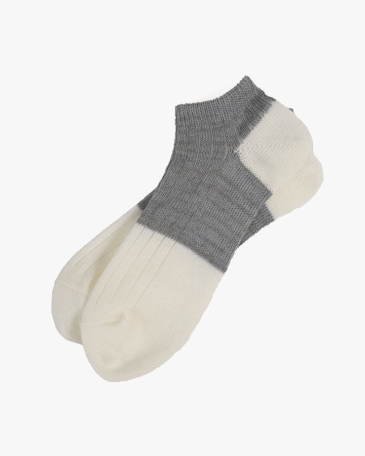 Knitwin, Ankle Socks, Linen and Cotton, Oslo Cave Gray