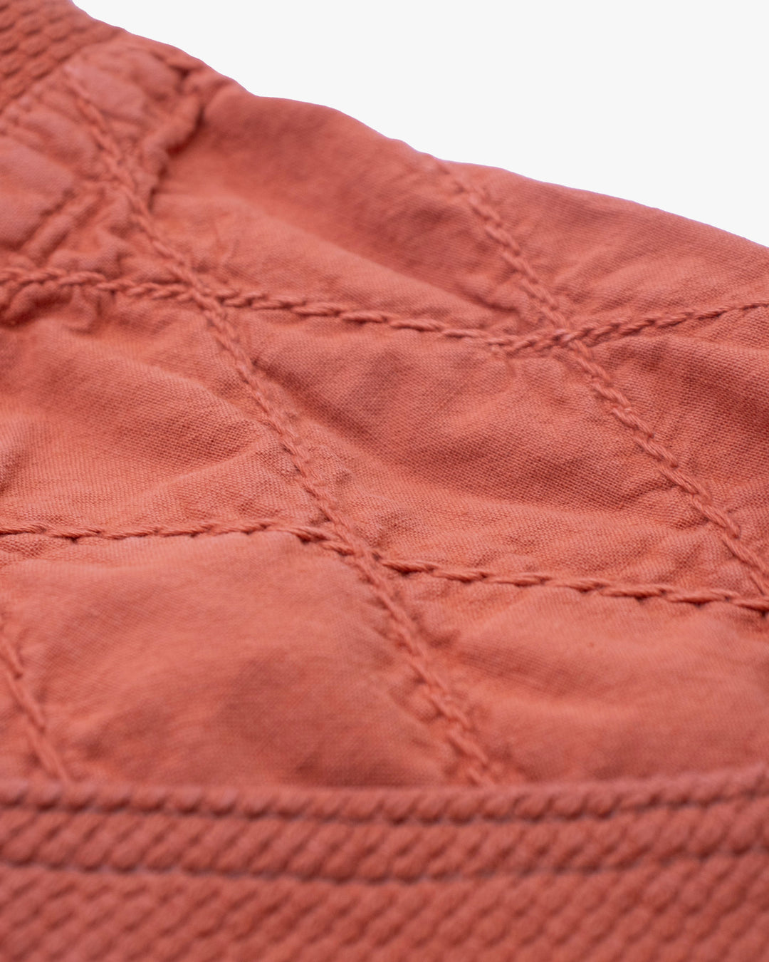 Kiriko Custom Dyed Kendogi Jacket with Pockets, Kakishibu, Sashiori Style B