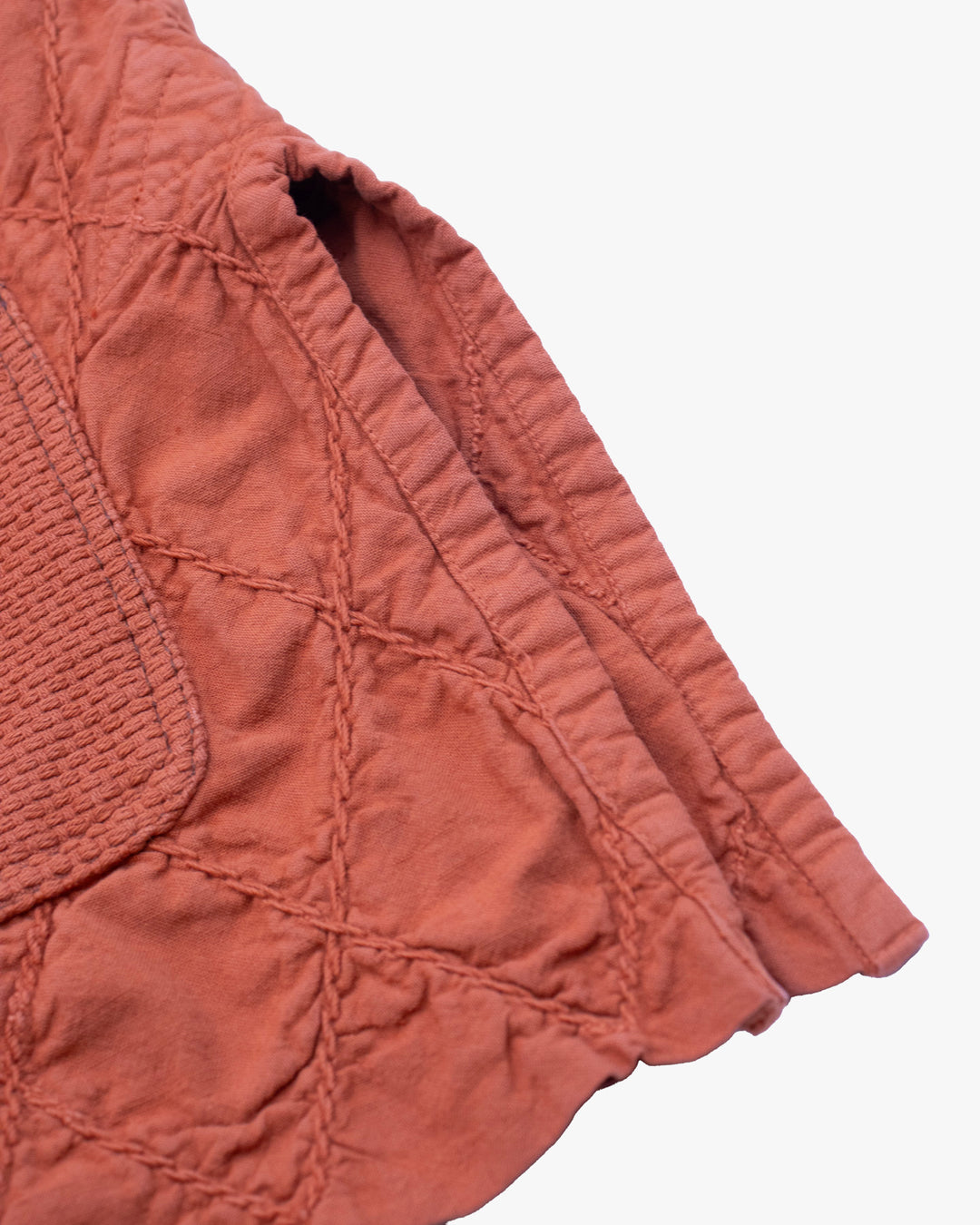 Kiriko Custom Dyed Kendogi Jacket with Pockets, Kakishibu, Sashiori Style B