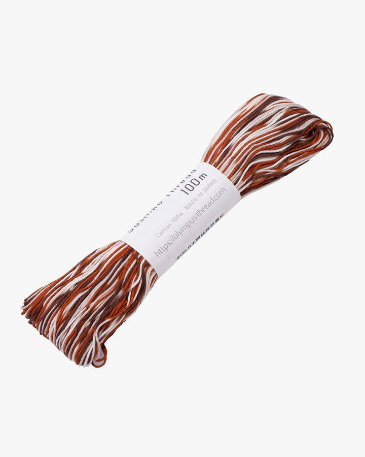 Sashiko Thread, 100m, Variegated Dark Brown