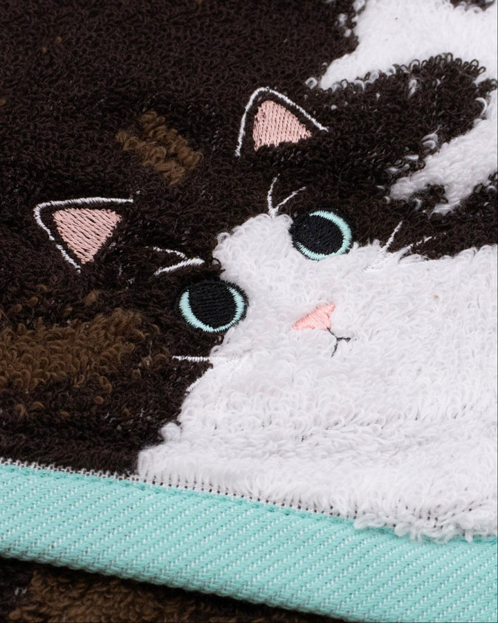 Japanese Long Face Towel, Uchi no Ko Kenami Long Face Towel, Brown