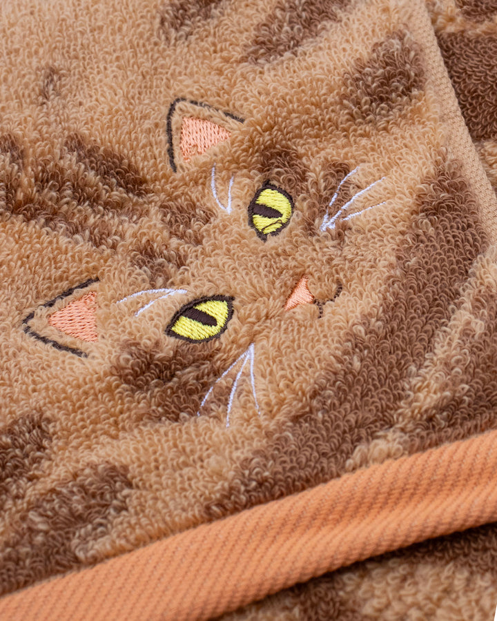 Japanese Long Face Towel, Uchi no Ko Kenami Long Face Towel, Orange