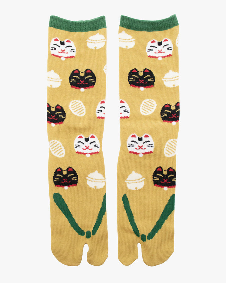 Wa Modern, Tabi Socks, Yellow Mingei Hanaotabi