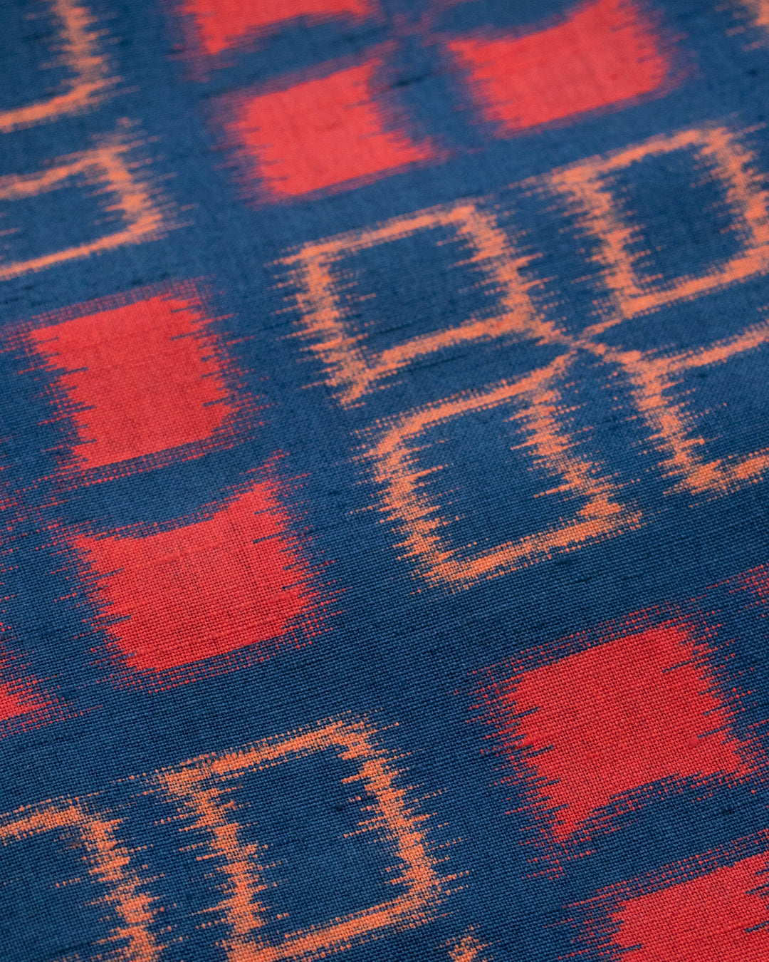 Kiriko Original Pillow, Navy with Red Kasuri