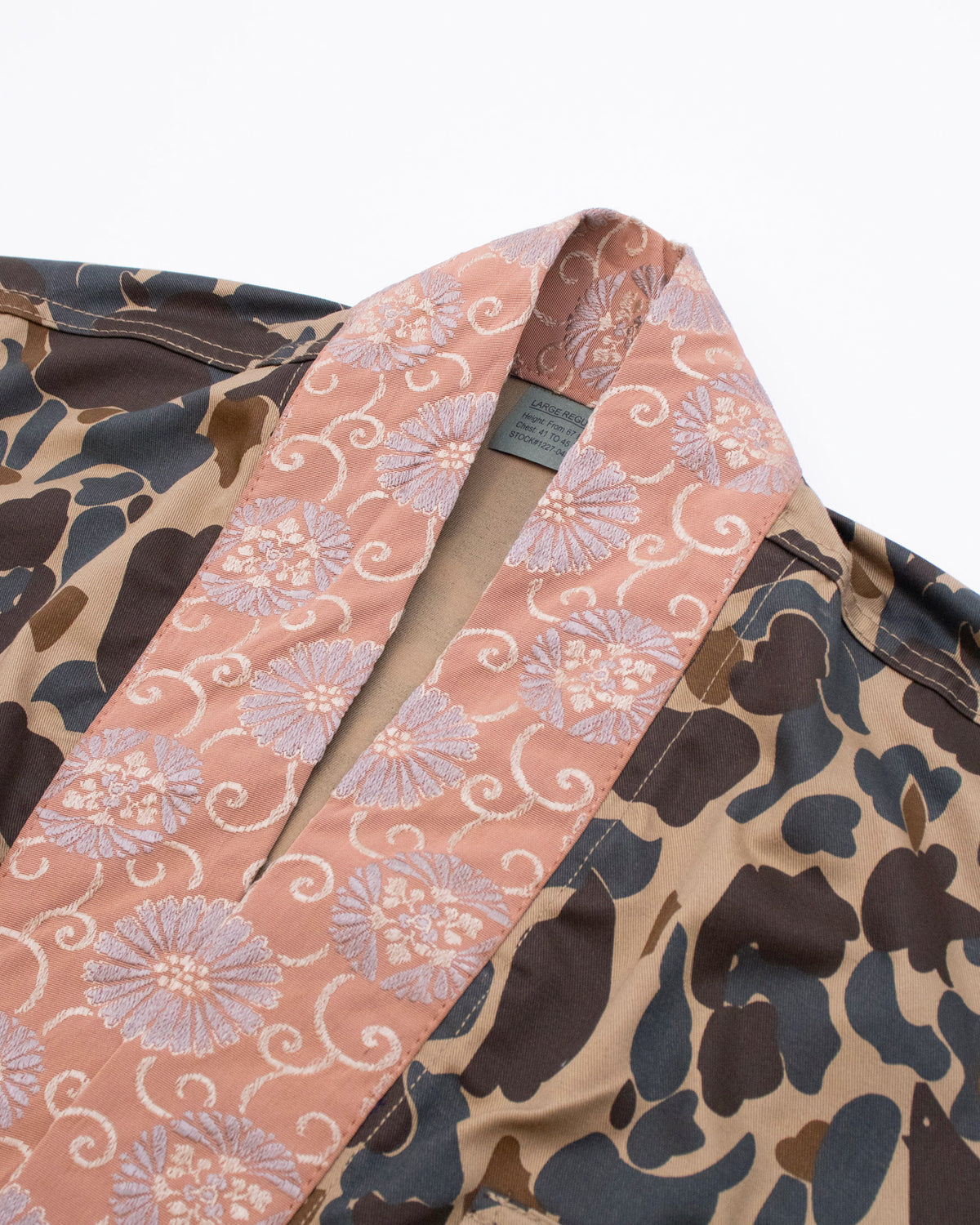 Kiriko Custom Military Jacket, Camo Patched, Pink Trim