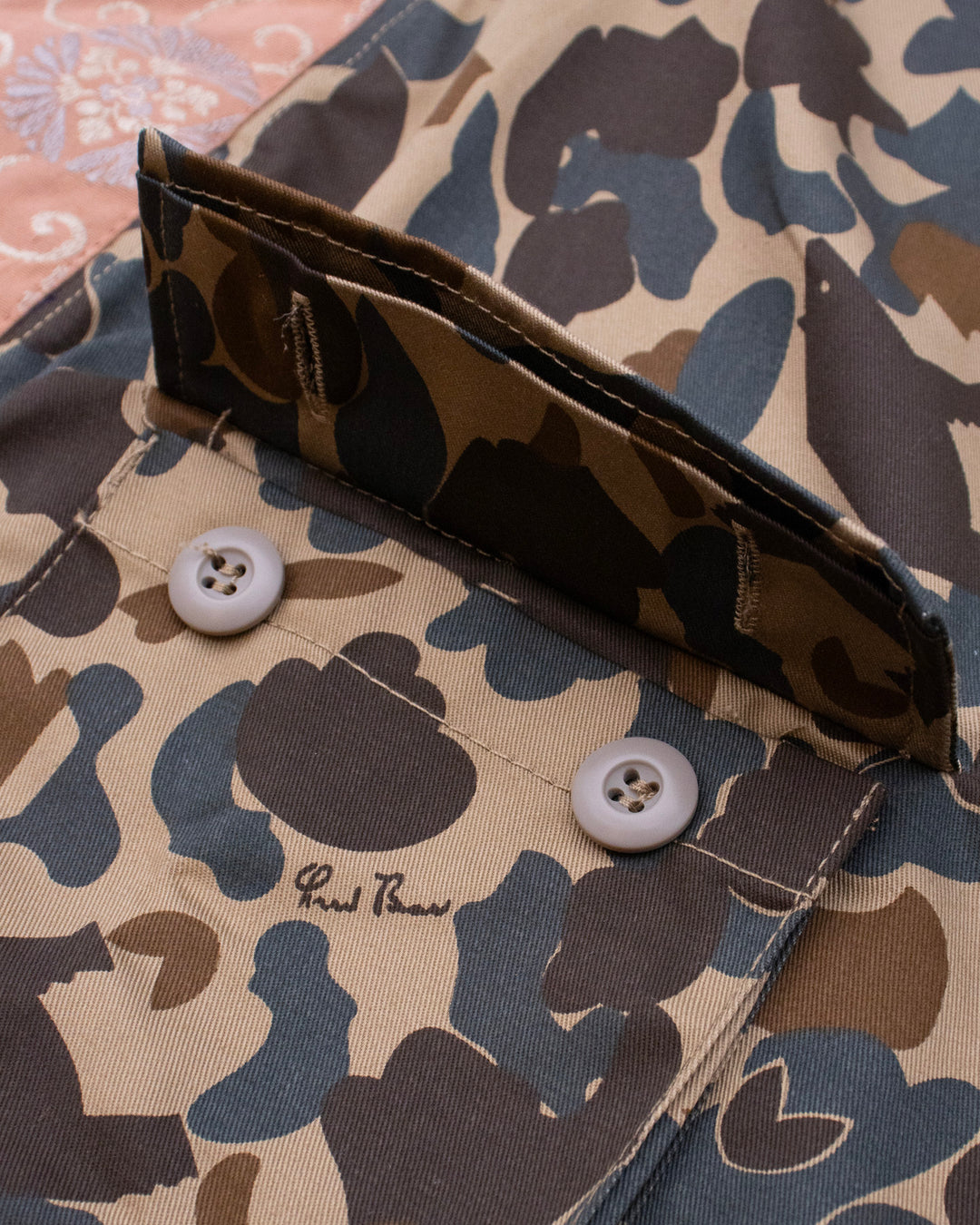 Kiriko Custom Military Jacket, Camo Patched, Pink Trim