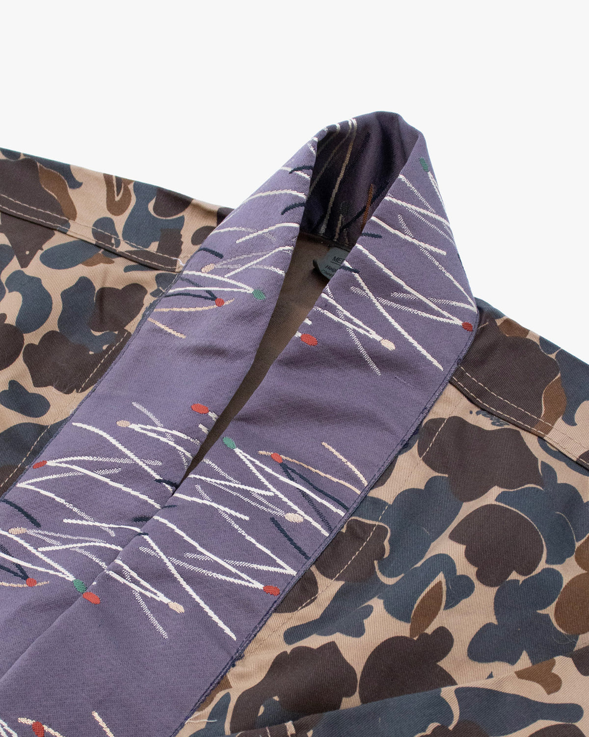 Kiriko Custom Military Jacket, Camo Patched, Purple Trim