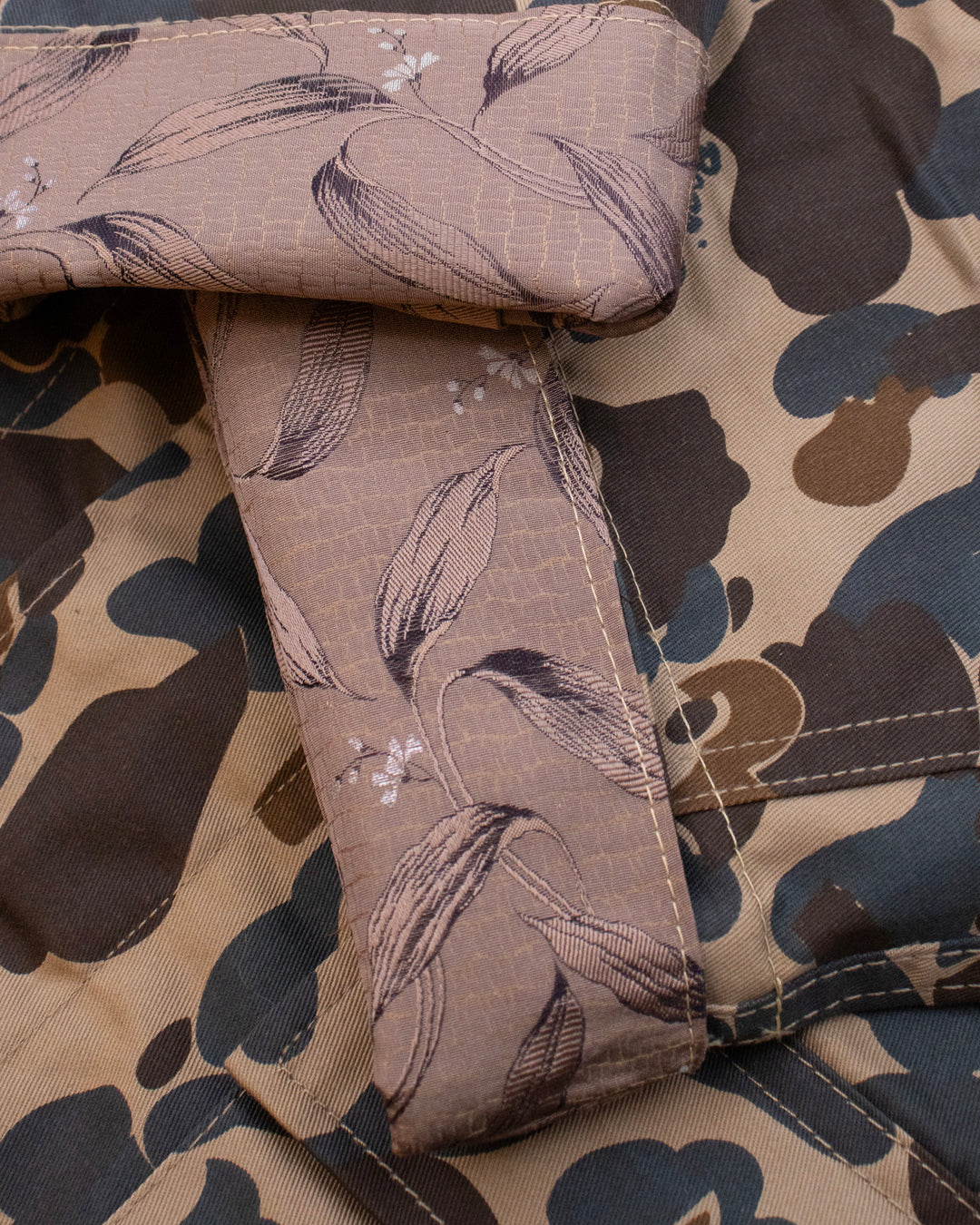 Kiriko Custom Military Jacket, Camo Patched, Purple Trim