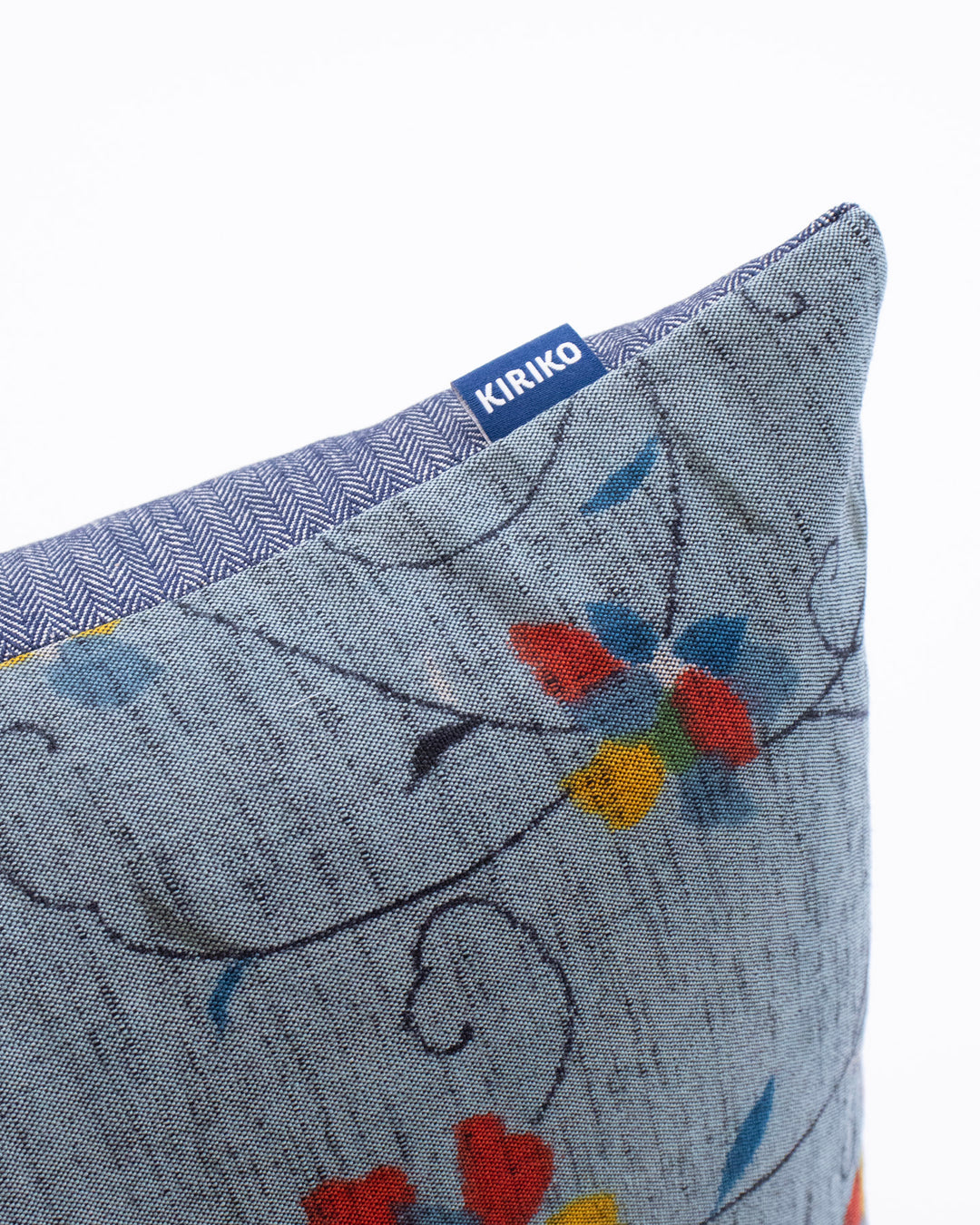 Kiriko Original Pillow, Blue Vine with Flowers