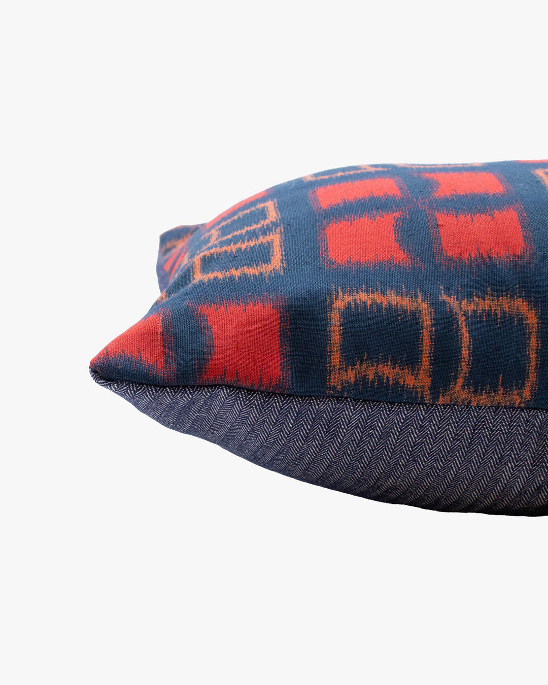 Kiriko Original Pillow, Navy with Red Kasuri