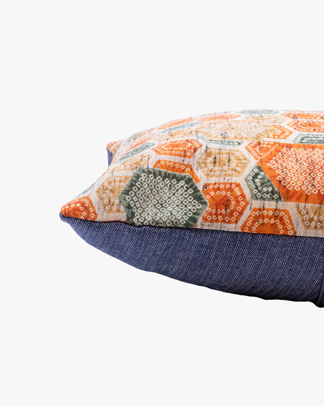 Kiriko Original Pillow, Orange and Green Kikko Kanoko