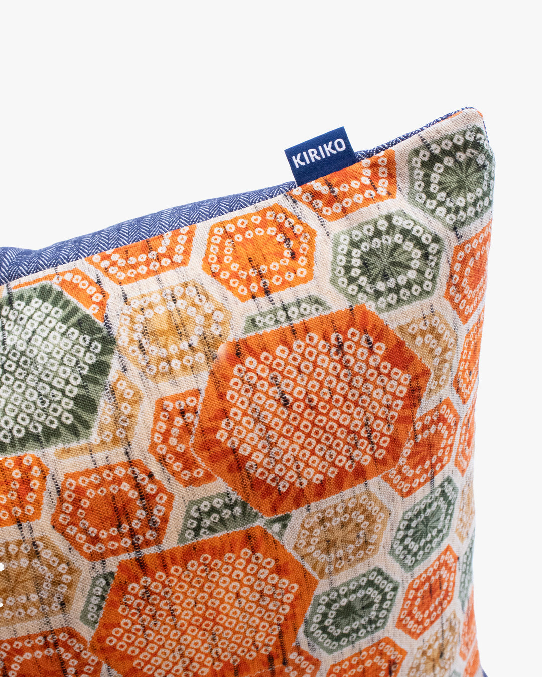 Kiriko Original Pillow, Orange and Green Kikko Kanoko
