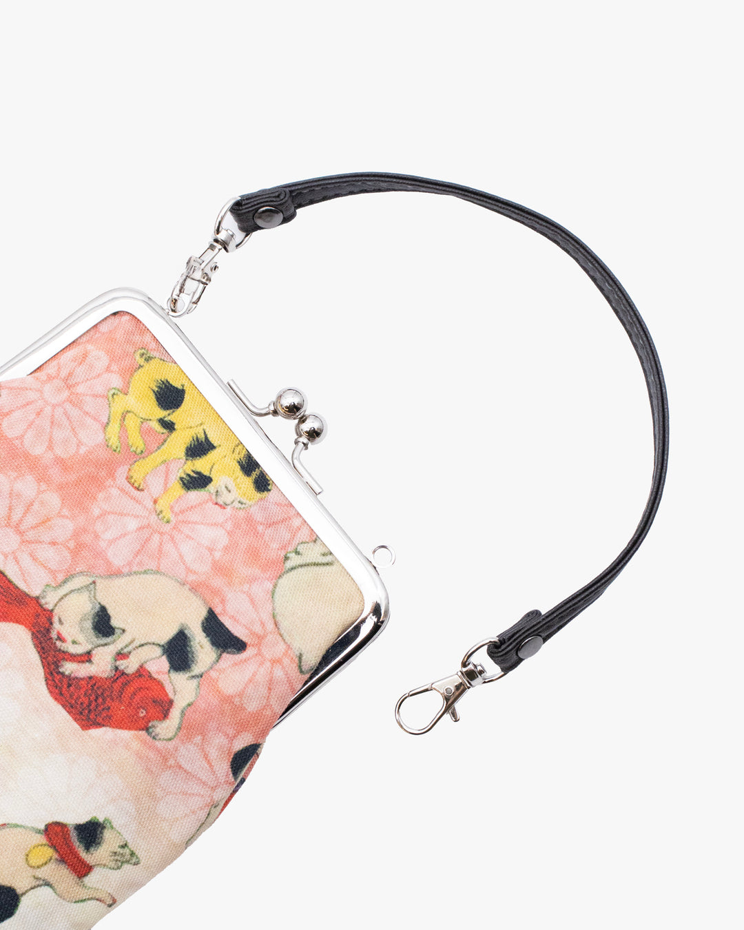 Wa Modern, Gamaguchi Purse with a Handle, NekoZukushi