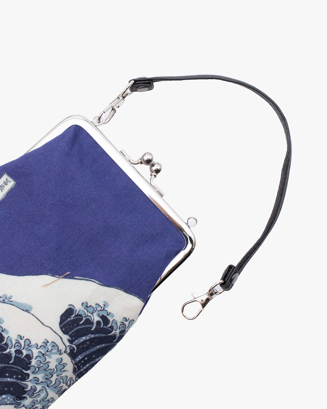 Wa Modern, Gamaguchi Purse with a Handle, Great Wave