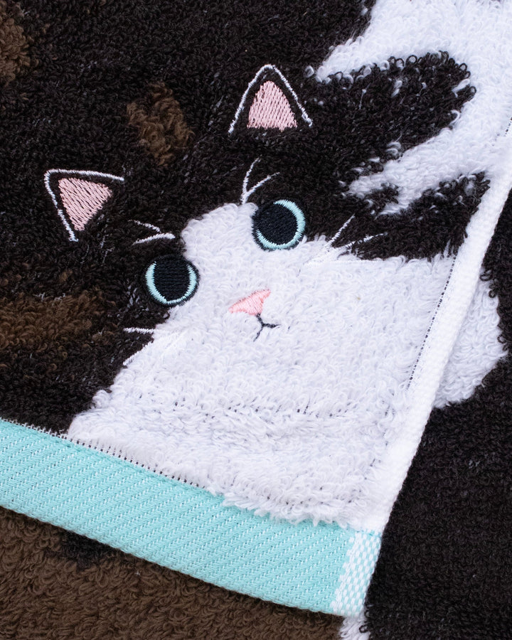 Japanese Long Face Towel, Uchi no Ko Kenami Long Face Towel, Brown