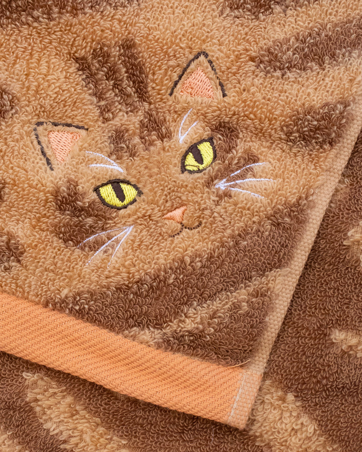 Japanese Long Face Towel, Uchi no Ko Kenami Long Face Towel, Orange