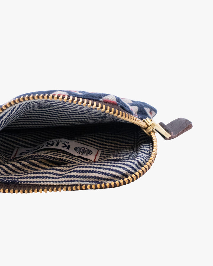 Kiriko Original, Zipper Wallet, Indigo Uroko