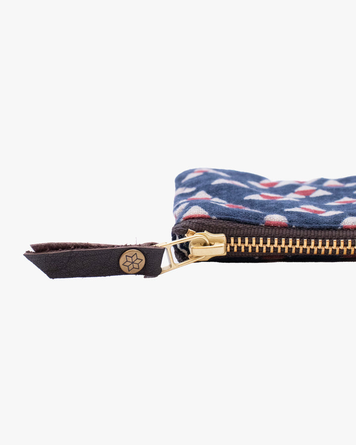 Kiriko Original, Zipper Wallet, Indigo Uroko