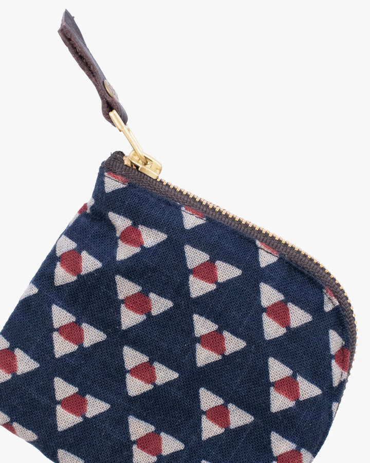 Kiriko Original, Zipper Wallet, Indigo Uroko
